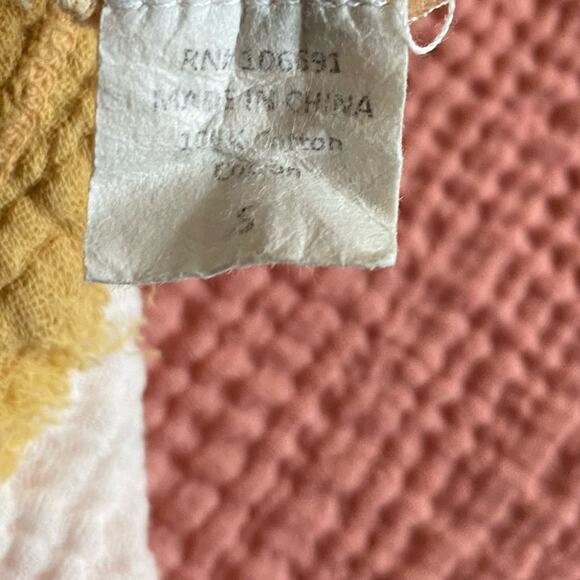 Young Fabulous‎ and Broke Gauze Cotton Dip Dye V-Neck Top Raw Hem Women's Small - Picture 7 of 8